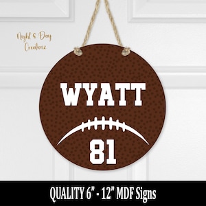 Personalized Football Family Sign: Sports Decor