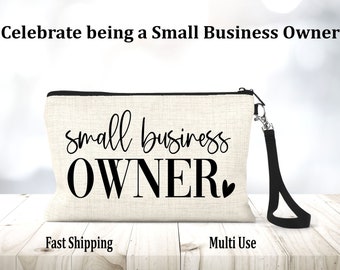 Small Business Owner Bag, Personalized Wristlet, Custom Bag, Advertise Small Business, SBA, Small Business Bag