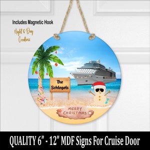Personalized Christmas Cruise Door Sign: Holiday Cabin Decor