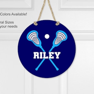 Gepersonaliseerd lacrossebord: ronde sportdeurhanger