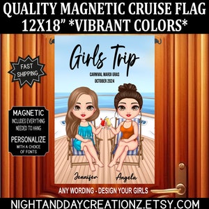 Girls Trip Cruise Türmagnet, Cruise Türdekoration, was passiert auf einer Girls Reise?