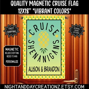 Swinger Cruise Door Flag: Pineapple Decor, Magnetic Hanger
