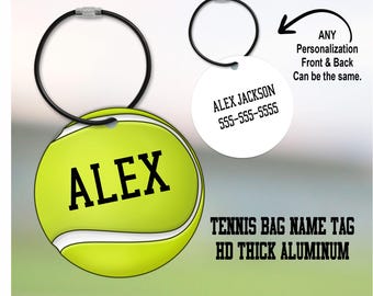 Tennis Bag Tag, Tennis Bag Name Tag, Tennis Gifts, Tennis Gear, Tennis Accessories, Tennis Team, Senior Team, Gift