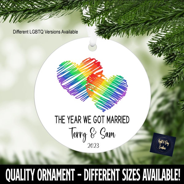 Gay Pride Ornament, LGBTQ Ornament, Christmas Ornament, Personalized Ornament, Gay Marriage, Pride Gifts, Gay Coming Out, Gay Celebration