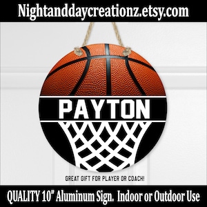 Basketball Sign, Basketball Door Sign, Sports Decoration, Sports Signs, Door Hanger, Round Sign, Basketball