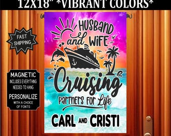 Cruise Door Flag, Husband and Wife, Magnetic
