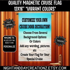 Magnetic Cruise Flag, Design Your Own Cruise, Cruise Flag, Cruise Door Decoration, Cruise Banner, Cruise Door Flag, Decorate Cabin Door