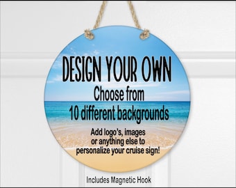 Personalized Cruise Door Sign: Custom Logo MDF Decor