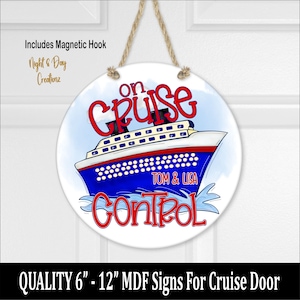 Personalized Cruise Door Sign: MDF Vacation Door Hanger
