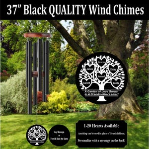 Personalized Grandparent Windchime, Family, Grandma, Family Tree, Mom, Tree of Life Gift