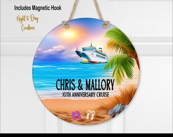 Personalized Cruise Door Sign: Tropical Cruise Ship Decor