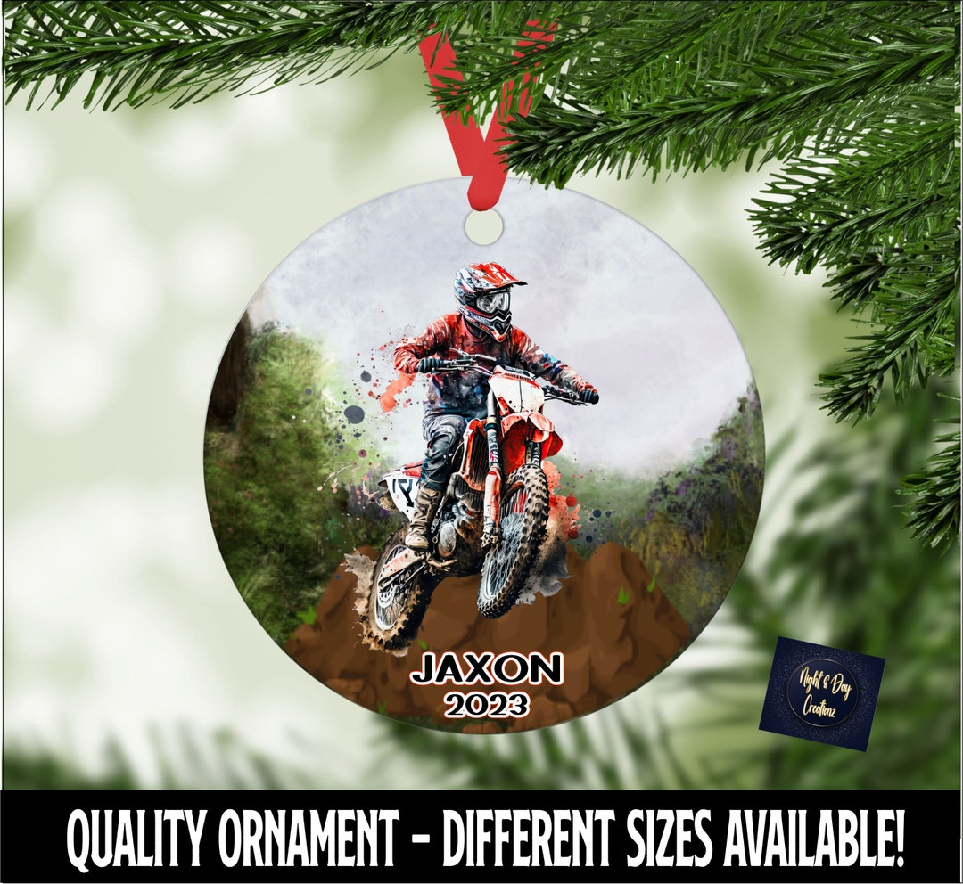 Motocross Ornament, Dirt Bike, Motorcycle Ornament, Ornament, Teen Gift