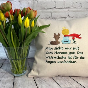 Embroidered pillowcase, pillow cover, pillow, Little Prince, gift, home decoration, saying