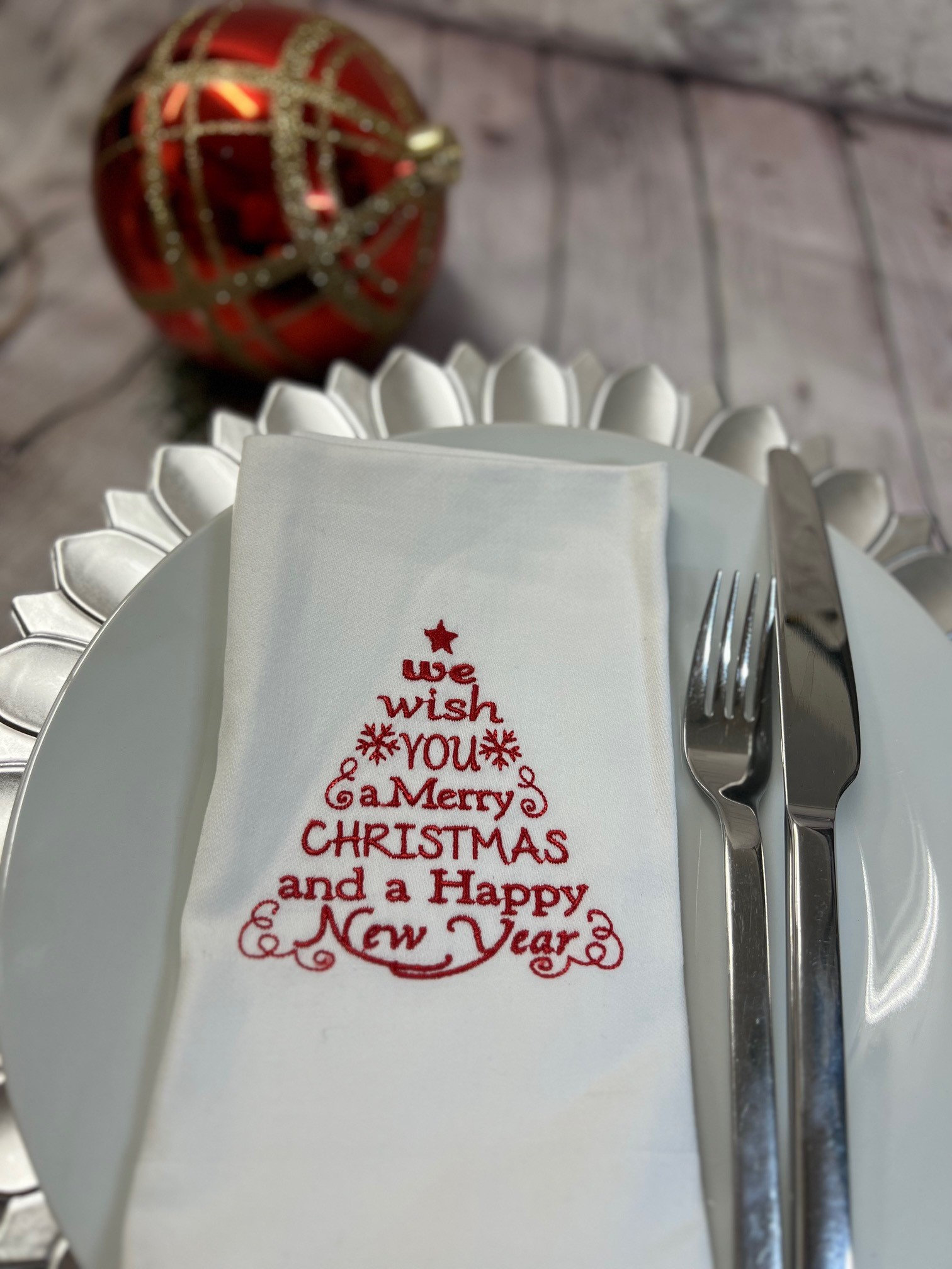 Palisa Stoffservietten Gestreift – 12 Stück, 45,7x45,7 Cm, 100% Baumwolle, Waschbar, Für Weihnachten & Mehr