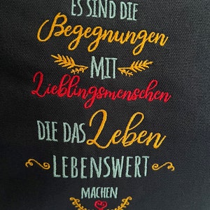 Kissen Lieblingsmensch, 40x40cm, besticktes Kissen, Bio-Baumwollqualität, UNIKAT,Home,Zuhause, Kollege,Bezug, Liebe, Kopfkissen, Herz, Danke Bild 5