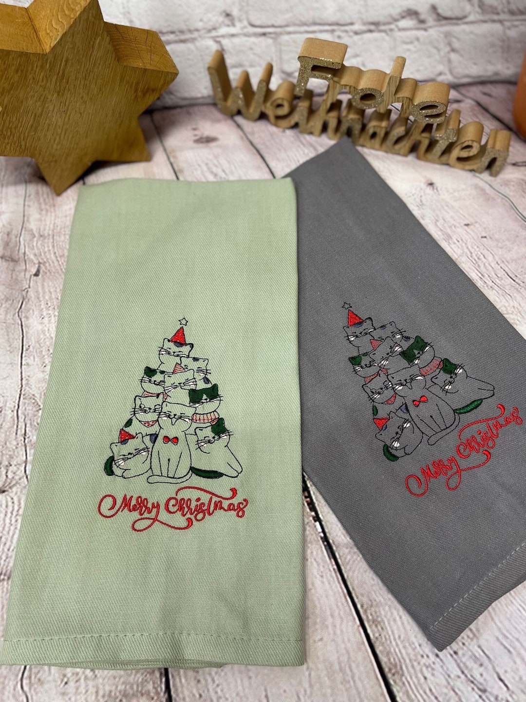 Christmas Kitty Towel & Potholder Set main image 1