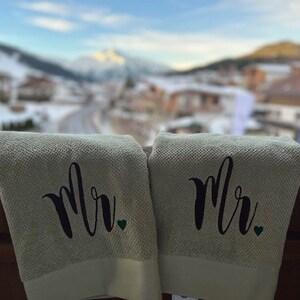 Mr & Mrs Handtücher-Set – 2 Stück, 40,6x61 Cm, Lustige Hochzeitsgeschenke Für Paare
