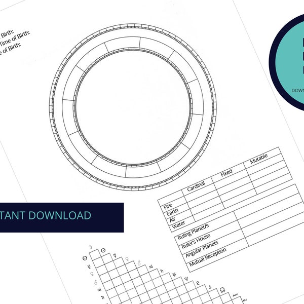 Blank Natal Chart Download Cheat sheet