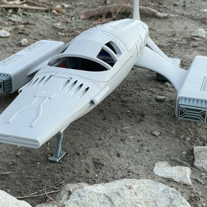 Enemy Mine Echo 2 Fighter 3D Printed For 3.75&quot; Action Figure Scale. Dual Cockpit