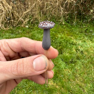 Grey/Silver Mushroom Plant Stake