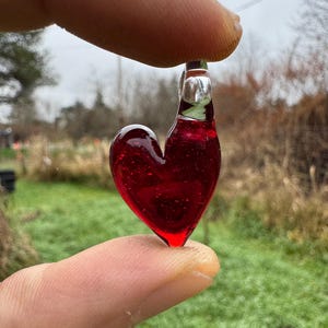 Lil’ Ruby heart pendant