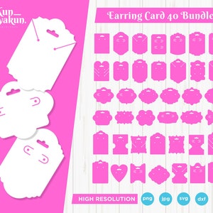 Earring videokaart SVG, Earring kaart SVG, Earring houder SVG, sieraden kaarthouder sjablonen, sieraden displaysvg, Earring bundel voor Cricut