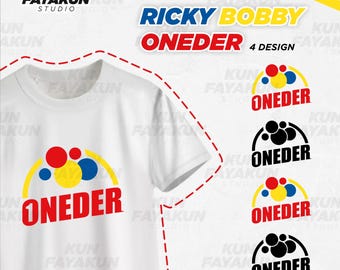 Ricky Bobby ONEDER SVG, diseños de equipos de carreras de autos, diseños de equipos de boxes de Ricky Bobby.