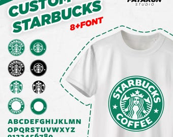 Starbucks SVG, Starbucks abaundle, Starbucks Font, svg, png, cricut