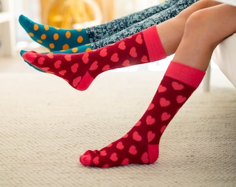 Details about   Ladies Pink Soft Heart Socks One Size 4-7 