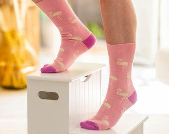 Pink Flamingo Socks. Fun socks.