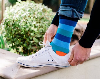 Multi Stripe Socks. Fun socks.