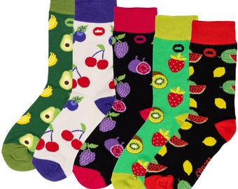 BAMBOO SOCKS | FRUIT | Bundle | Fruit Socks | Multipack | Sustainable Socks | Vegan Socks | Food Socks | Novelty Socks | Gift Idea