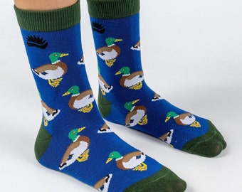 KIDS BAMBOO SOCKS | Duck | Navy | Bird | Mallard | Cool Socks | Colourful Socks | Children's Socks | Sustainable | Eco Friendly | Gifts