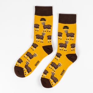 CALZINI DI BAMBÙ / CAPRA / Calzini per animali da fattoria / Amante della capra / Regali di capra / Regali di capra / Calzini arancioni / Calzini funky / Calzini fantastici / Eco
