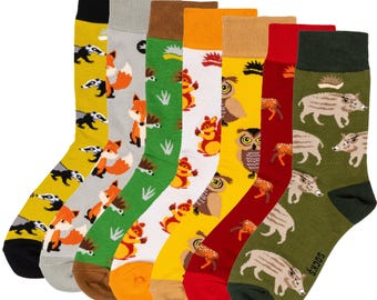 BAMBOO SOCKS | WOODLAND | Bundle | Woodland Animal Socks | Multipack | Sustainable Socks | Vegan Socks | Nature Socks | Wildlife Socks | Eco