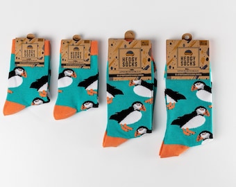 FAMILY PACK | PUFFIN | Bamboo Socks | Multipack | Wildlife Socks | Bird Socks | Colourful Socks | Vibrant Socks | Novelty Socks | Eco Socks