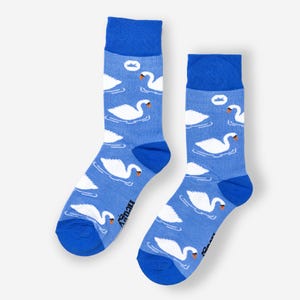 BAMBOO SOCKS | SWAN | Bird Socks | Unisex Fashion | Eco Socks | Anti-Bacterial Socks | Temperature Regulating Socks | Swan Gift | Socks