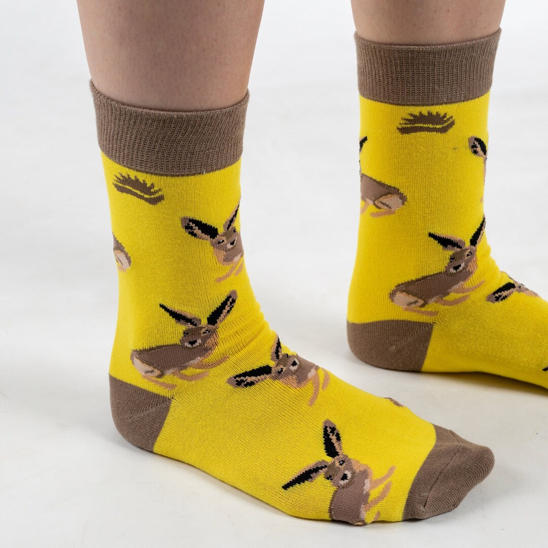 BAMBOO SOCKS HARE Rabbit Socks Bunny Socks Animal Socks Trendy Socks ...