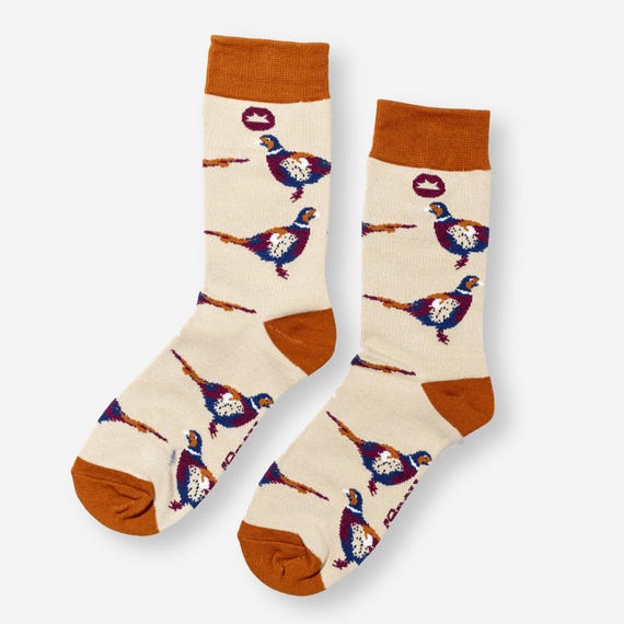 BAMBOO SOCKS | PHEASANT | Bird Socks | Sustainable Socks | Brown Socks | Vegan Socks | Nature Socks | British Wildlife | Eco Socks | Gift