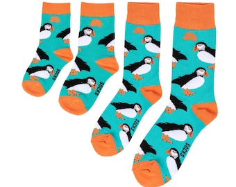 FAMILY PACK | PUFFIN | Bamboo Socks | Multipack | Wildlife Socks | Bird Socks | Colourful Socks | Vibrant Socks | Novelty Socks | Eco Socks