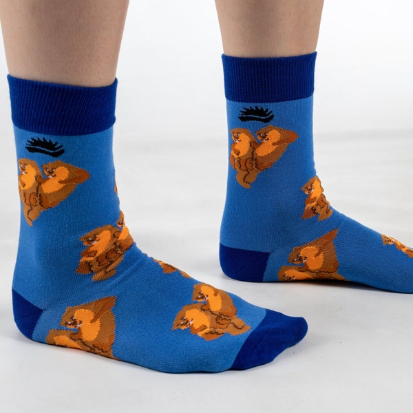 BAMBOO SOCKS | OTTER | Cute Novelty Socks | Bamboo Socks | Vegan Socks | Eco-Fashion | Hosiery | Adult Socks | Blue Socks | Animal Socks