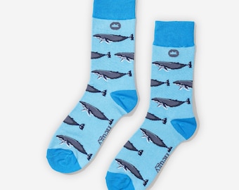 BAMBOO SOCKS | WHALES | Animal Socks | Aquatic Socks | Novelty Socks | Wildlife Socks | Sustainable Socks | Sea Socks | Marine Socks | Eco