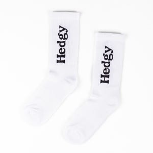 BAMBOO SOCKS | HEDGY | White Athletic Crew Socks | Made In England | Performance Socks | Eco-Friendly | Certified | Sports Socks | Premium