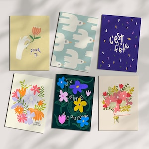 Coffret de 6 cartes au choix | Carte de voeux | Sans texte | Écoresponsable | Laurie-Anne Deschênes