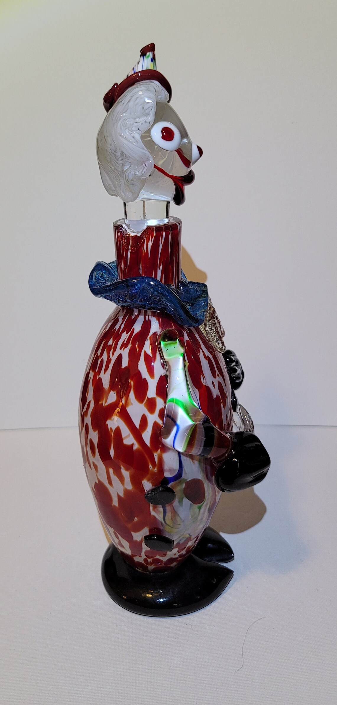 Italian Hand Blown Murano Glass Clown Decanter Vintage Decanter Etsy
