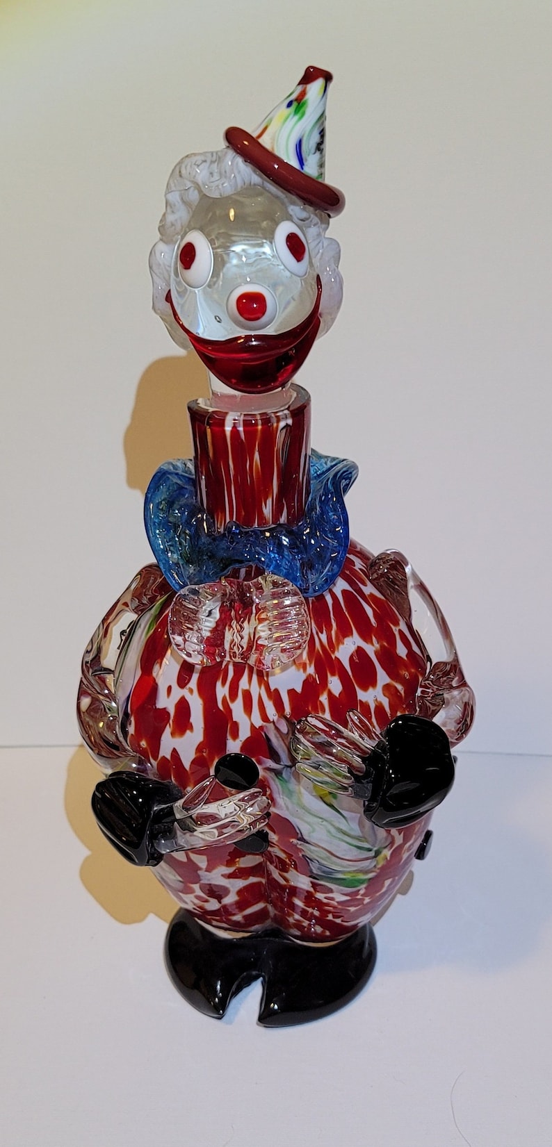 Italian Hand Blown Murano Glass Clown Decanter Vintage Decanter Etsy