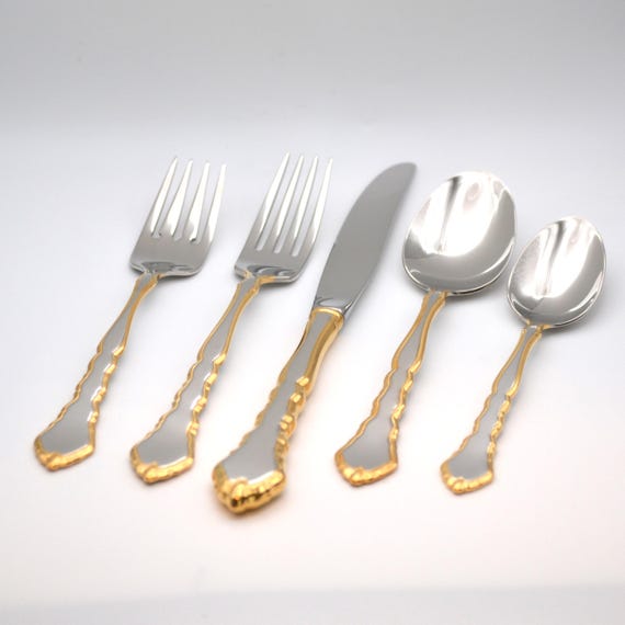 Oneida Community Golden Royal Chippendale Flatware - Etsy