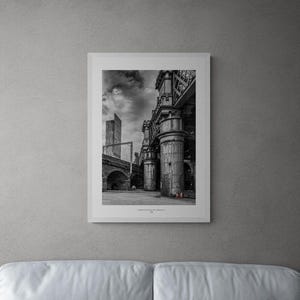Beetham Tower Manchester Castlefield Bridge • Giclée Fine Art Heavyweight Print Poster B&W Cityscape Photography