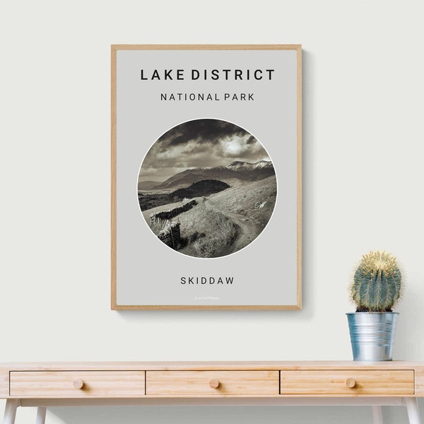 Skiddaw • The Lake District • Cumbria • Travel Print Poster