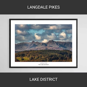 Langdale Pikes from Ghyll Head • Lake District Lakeland Cumbria Giclée Heavyweight Fine Art Print Landscape Photo